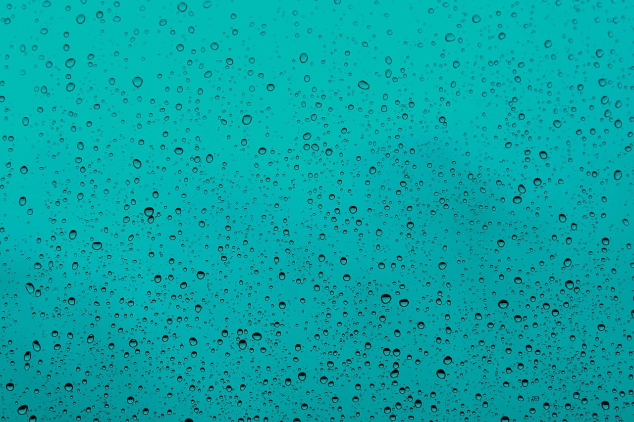 drops, nature, blue, wall, water drop, water, rain, wet, window, green, damp, raining, rainy, drop of rain, glass [pid:1106784]