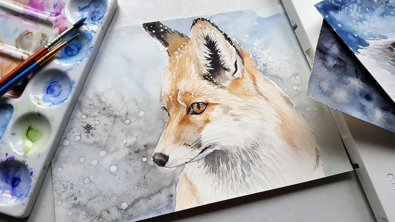 animal, fox, nature, painting, art, colors, brushes, watercolor, fox, fox, fox, fox, fox, painting, painting, painting, painting, watercolor, watercolor [pid:3546613][light]