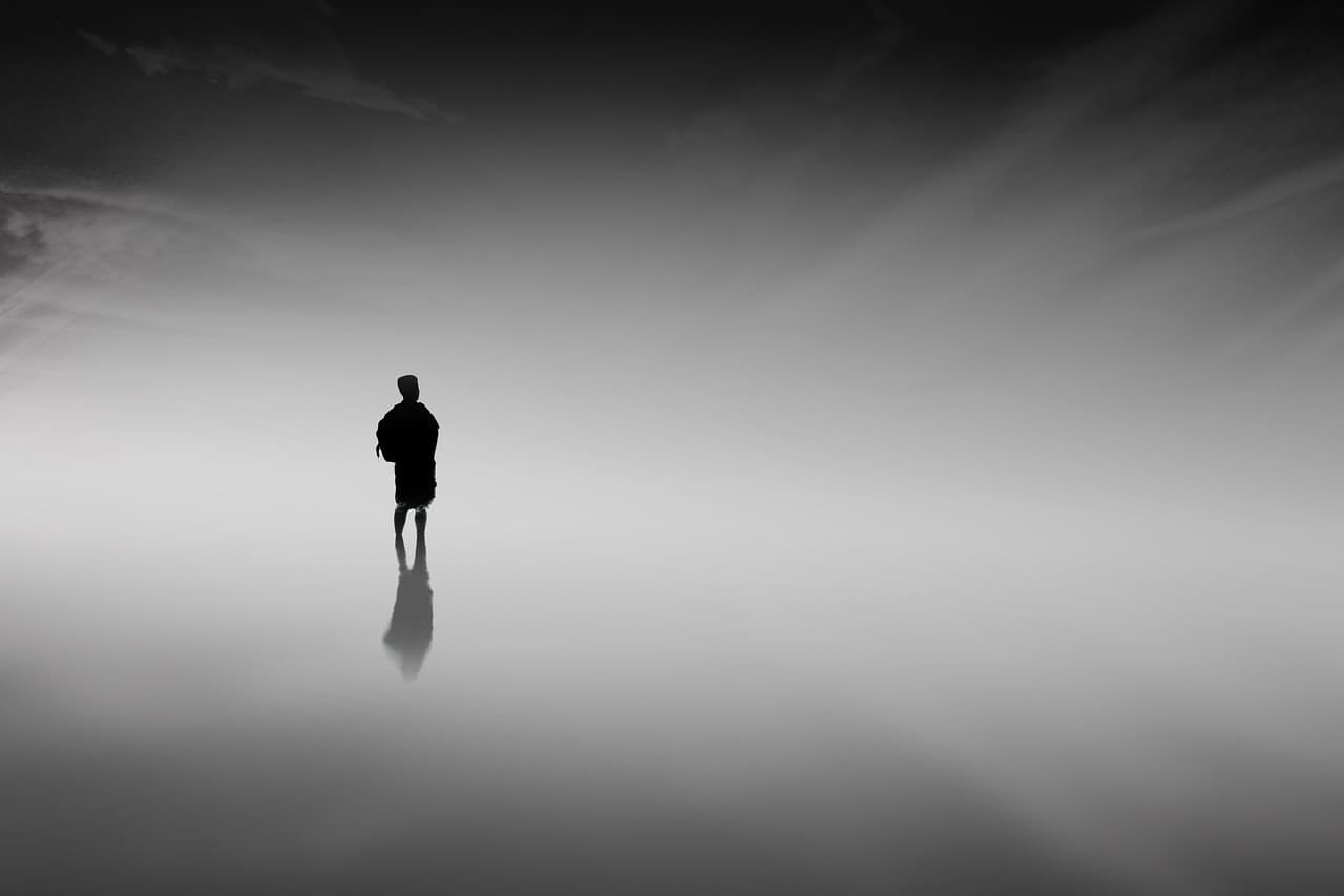 man, beautiful wallpaper, cool backgrounds, wallpaper 4k, desktop backgrounds, fog, silhouette, mac wallpaper, person, water, 4k wallpaper 1920x1080, sea, ocean, reflection, foggy, windows wallpaper, 4k wallpaper, hd wallpaper, free wallpaper, laptop wallpaper, mist, nature, wallpaper hd, free background, calm, man silhouette, full hd wallpaper, minimalistic, dark, dark sky, background [pid:1292269][light]
