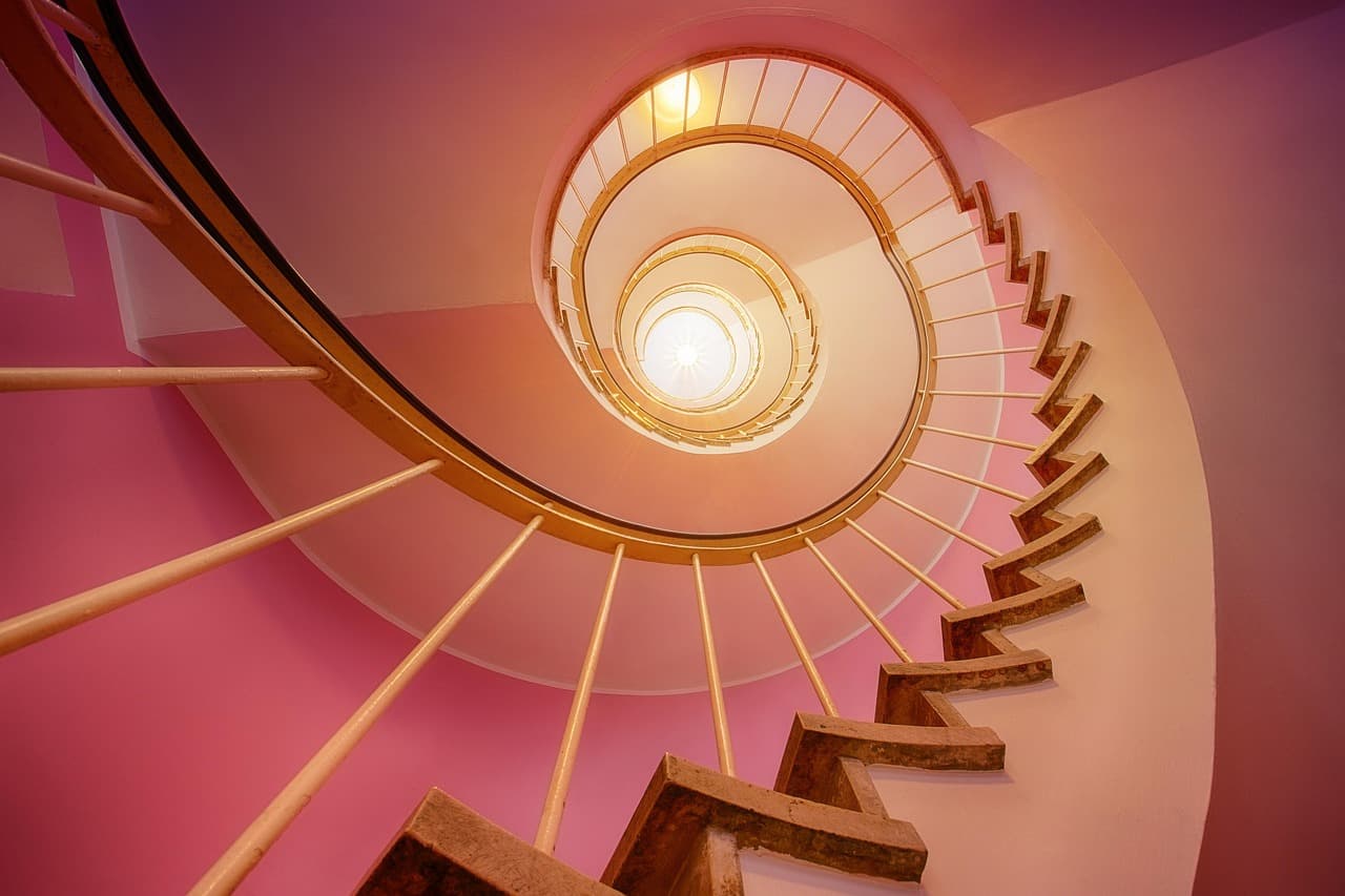 spiral, staircase, hd wallpaper, windows wallpaper, free wallpaper, beautiful wallpaper, stairs, pink, mac wallpaper, wallpaper hd, cool backgrounds, 4k wallpaper 1920x1080, wallpaper 4k, full hd wallpaper, free background, architecture, laptop wallpaper, wallpaper, 4k wallpaper, desktop backgrounds, background [pid:3112405][dark]