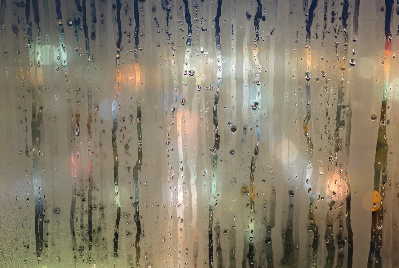 moisture, wet, window, raining, fog, city, glass, drops, rain, brown city, brown rain, brown window, brown glass, nature, brown glasses [pid:926141][light]