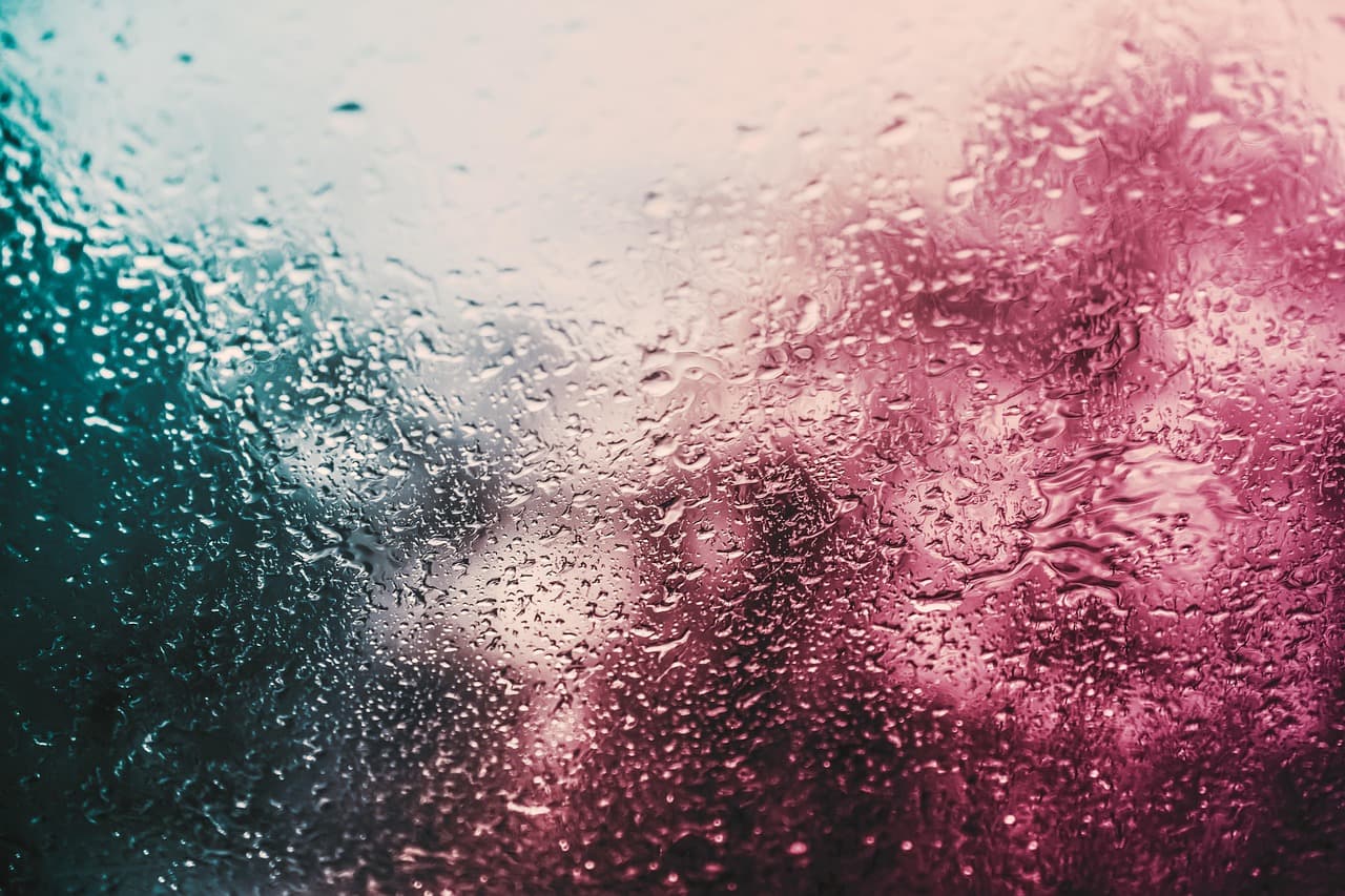 rain, window, blue, pink, weather, the water, nature, wet, drop, droplets, liquid, humid, drops, transparent, reflection, humidity, windows [pid:5330679][light]
