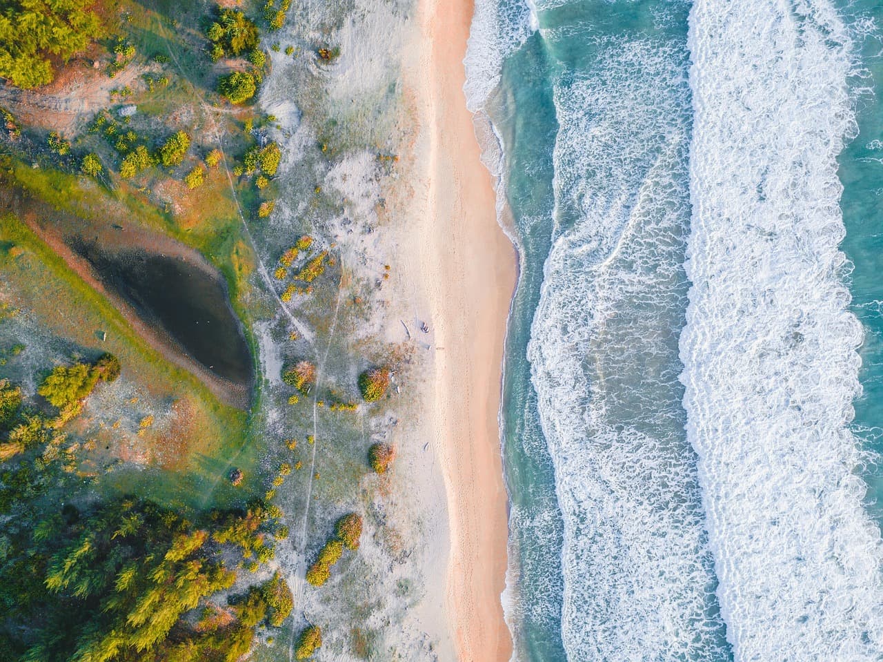 beach, nature, sand, aerial, view, travel, exploration, outdoors [pid:8872512][light]