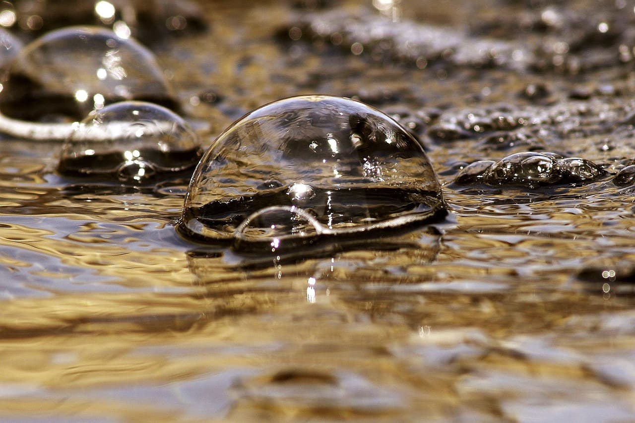 bubbles, water, globule, nature, sphere, wet, liquid, shiny, closeup [pid:51675][dark]