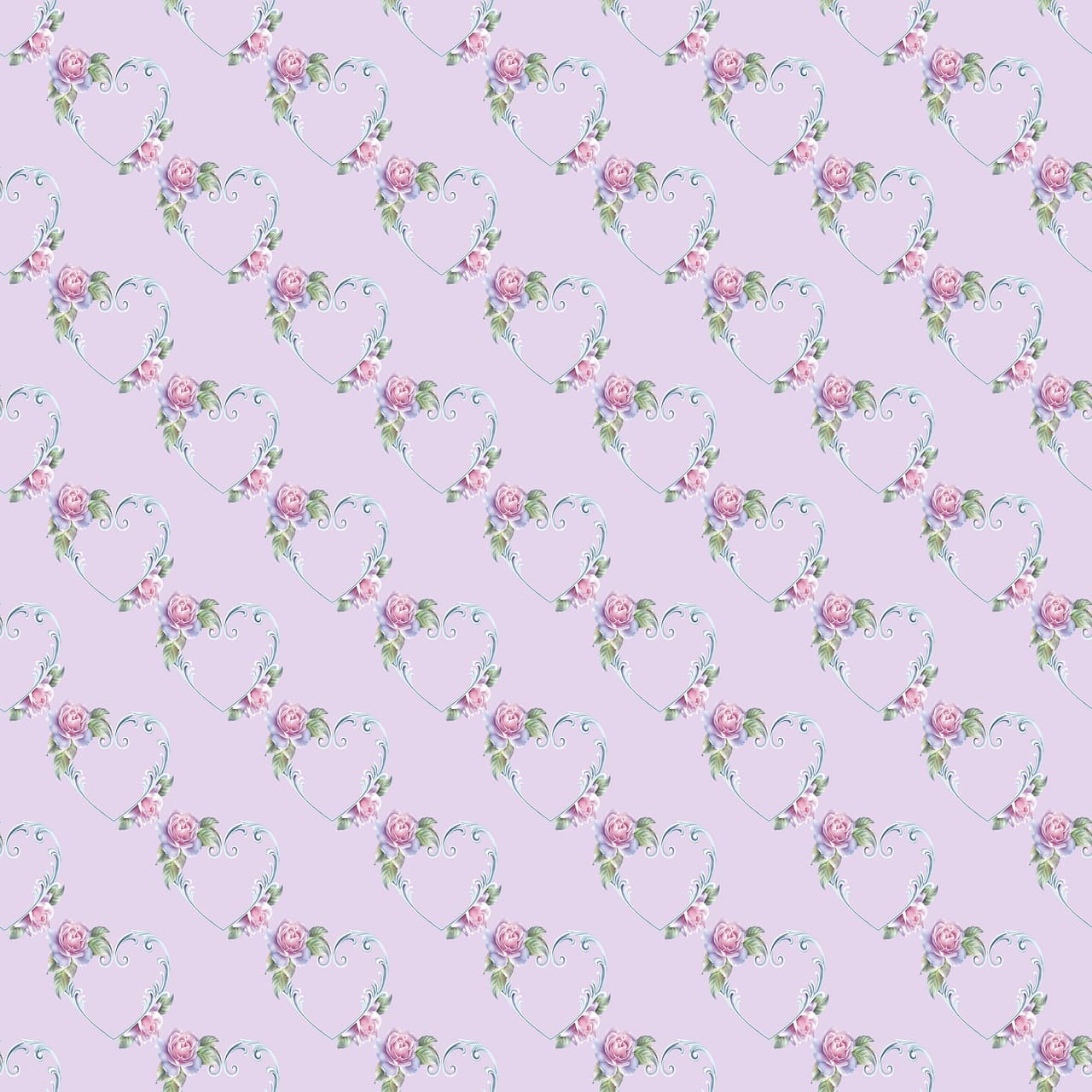 flowers, hearts, flourish, pattern, seamless, scrapbooking, nature, wallpaper, beautiful wallpaper, love, flower background, flower wallpaper, valentine, pastels, design, beautiful flowers, decorative, gift wrap, romantic, feminine [pid:7761571][light]