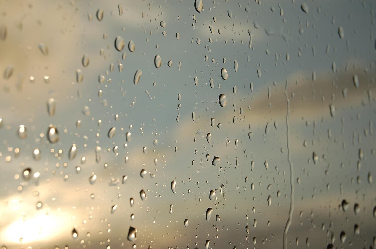 water, window, drops, wet, raindrops, nature, rainy, droplets, water droplets, glass, glass window, rain [pid:1283346][light]