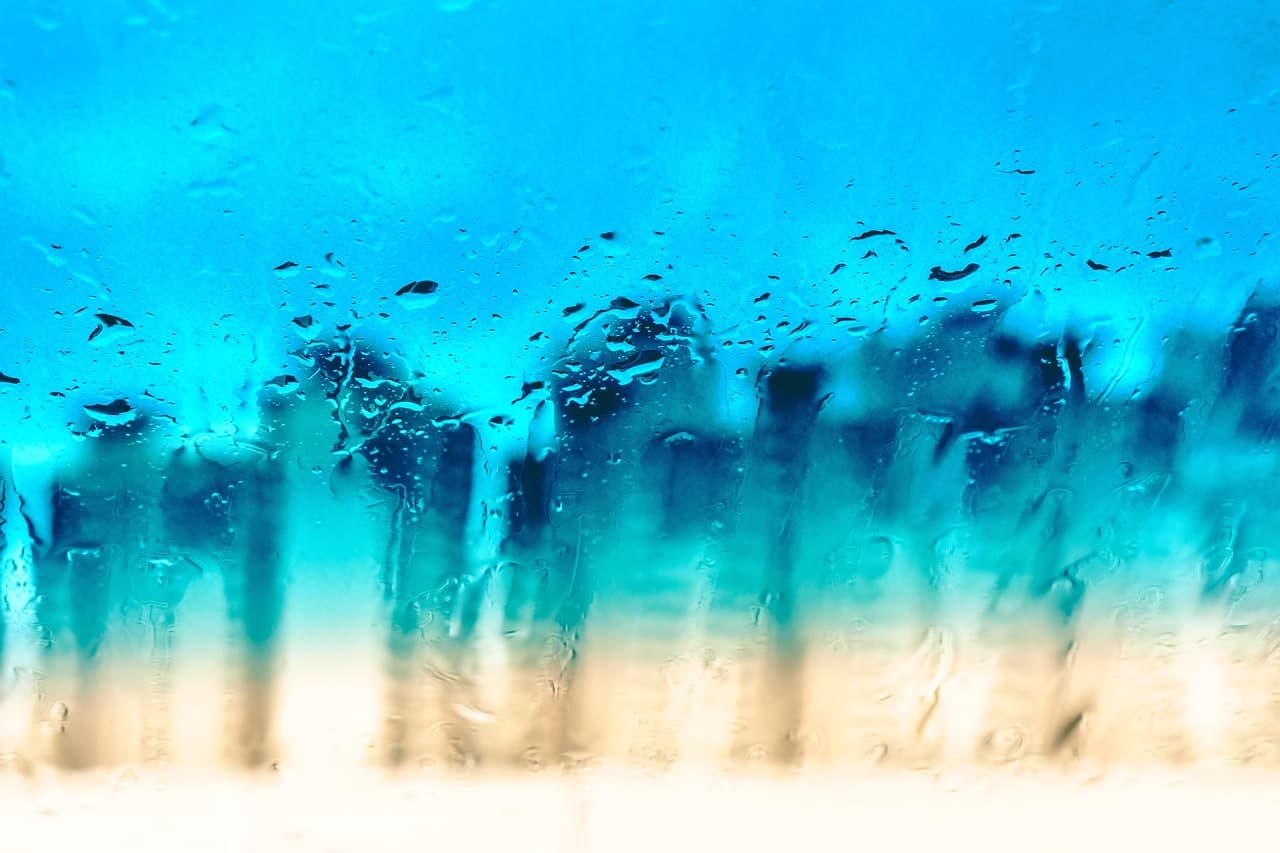 rain, drops, window, rain drops, water drop, blue, water splash, nature, refreshing, waterdrop [pid:932762][light]